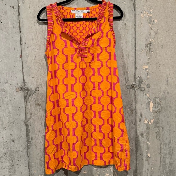 Gretchen Scott Designs Dresses & Skirts - Gretchen Scott Small Bright Print Sleeveless Shift Tunic Dress Preppy Resort